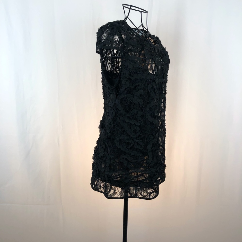 New York & Company sheer lace overlay top S - Picture 4 of 8